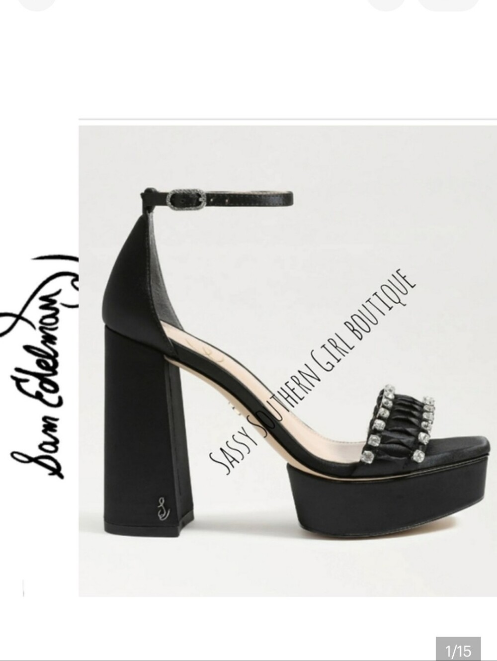 🆕⭐Sam Edelman Ninette black rhinestone heels